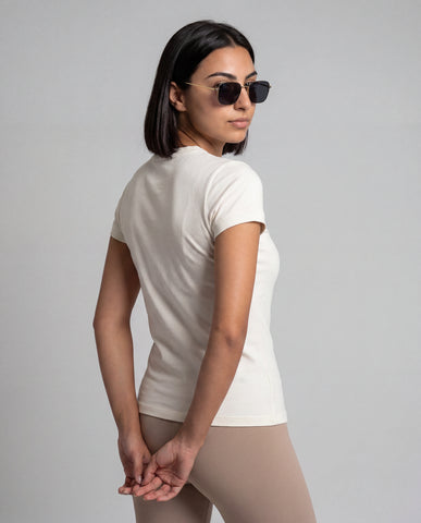 Mock Neck Fitted Tee