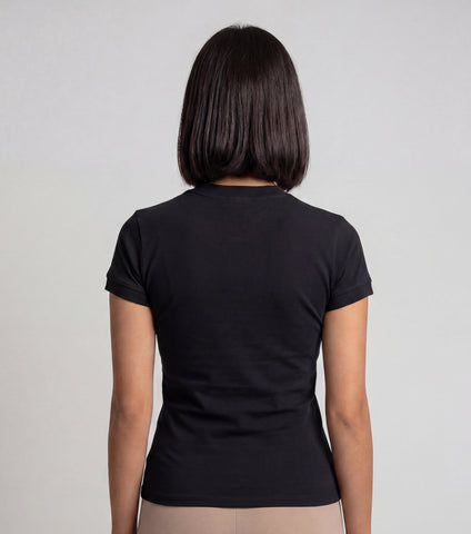 Mock Neck Fitted Tee
