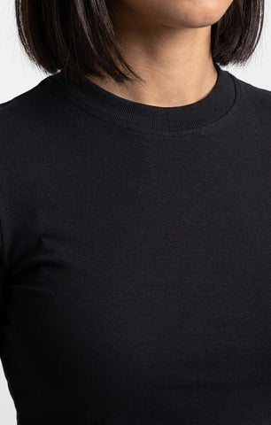 Mock Neck Fitted Tee